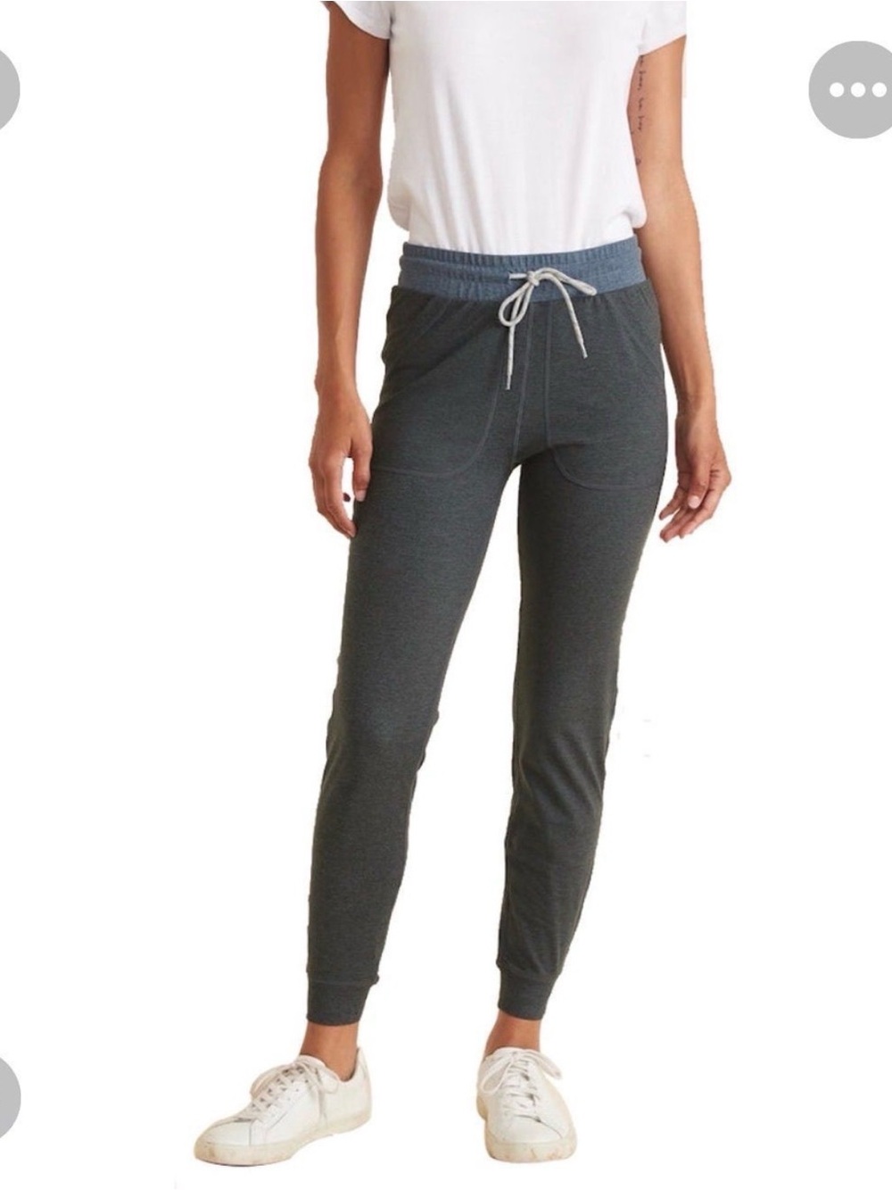 Marine Layer Charcoal Joggers with Blue Waistband
